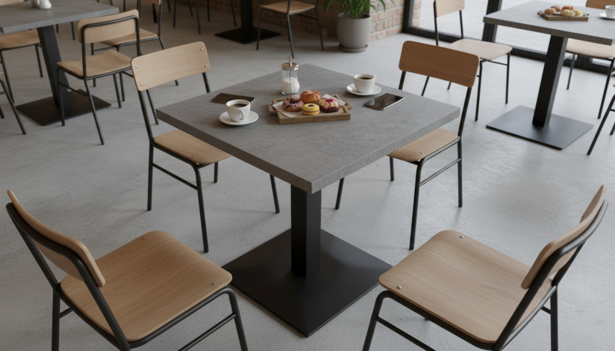 Столешница HPL на основе МДФ (Квадратная) Бетон_6