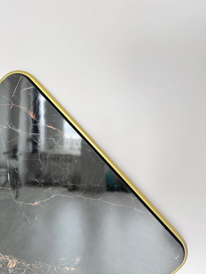 Столешница HPL на основе фанеры влагостойкая - толщина 19 мм (квадратная) Мрамор Глянец_8