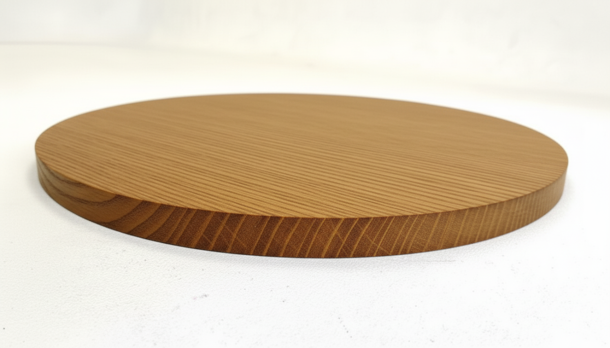 Столешница шпон дуба на основе ВЛАГОСТОЙКОГО МДФ (Круглая) Дуб Коньяк_10